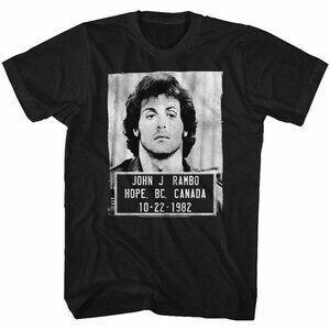 Rambo Mugshot Logo Action Movie Retro Fan Tee T-Shirt 51